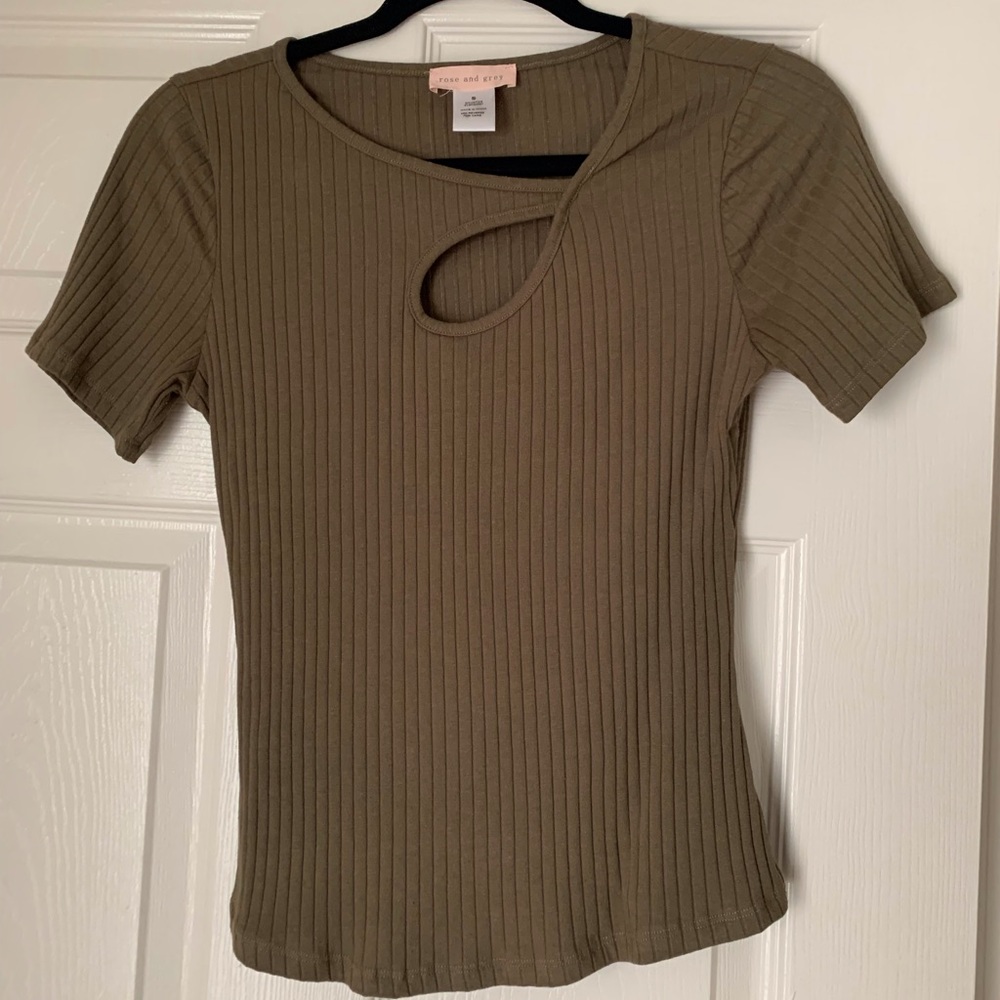 Army green light weight ladies blouse